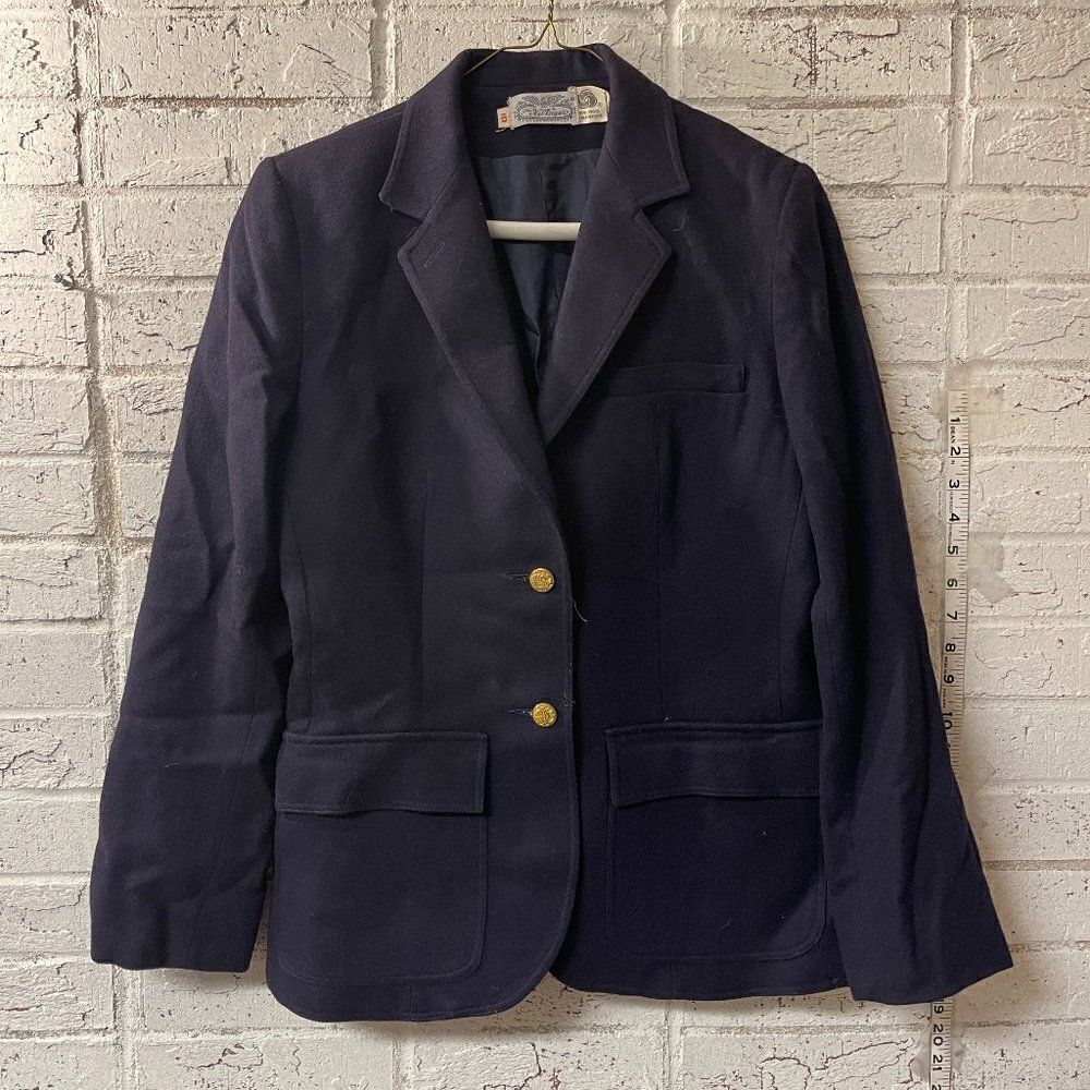 Vintage Villager Blue wool blazer size 10